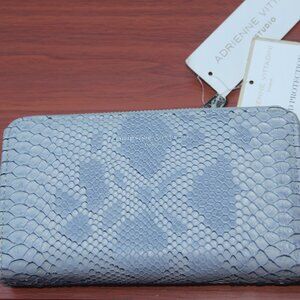 Adrienne Vittadini zip snake tone wallet